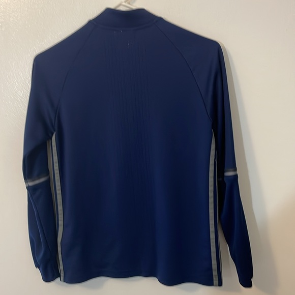 Adidas Climacool blue medium long sleeve zipper up jacket, rear air vents - Picture 6 of 11